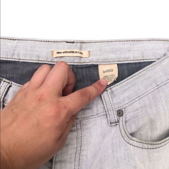 RARE John Varvatos Designer Jeans Size 34 White/Gray - Picture 10 of 13